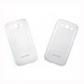 Пластиковый тонкий чехол накладка Samsung Ultra Slim cover для Samsung S3 S III (белый) - оригинальный